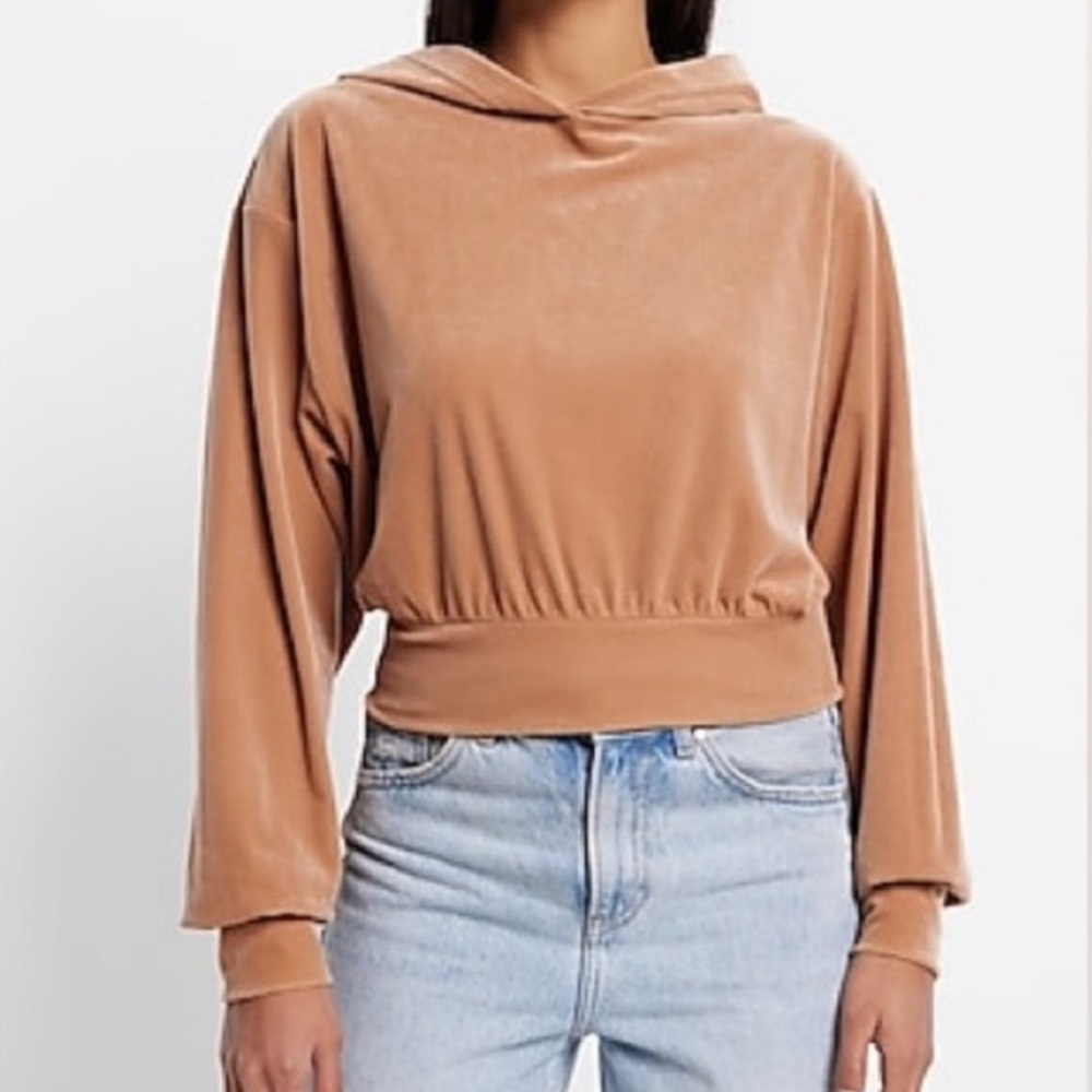 NEW Velvet Banded Bottom Hoodie